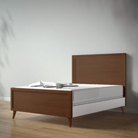 New York Full Bed in Nocello / Solid White finish