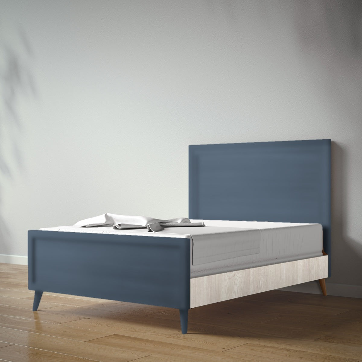 New York Full Bed in Navy / Ash finish