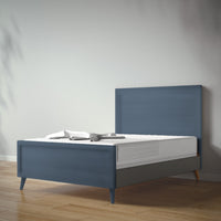New York Full Bed in Navy / Peppercorn finish
