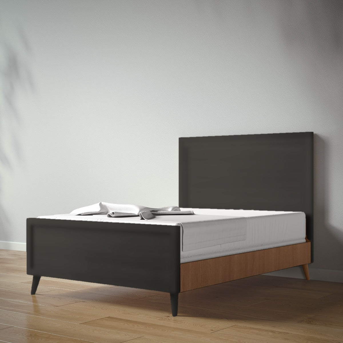 New York Full Bed in Peppercorn / Nocello finish