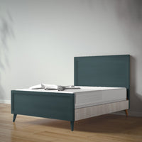 New York Full Bed in Rosemary / Aqua Grey finish