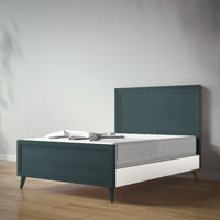 New York Full Bed in Rosemary / Bianco Satinato finish