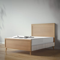 New York Full Bed in Sandstone / Aqua Grey finish
