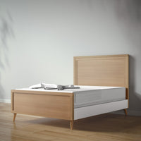 New York Full Bed in Sandstone / Solid White finish