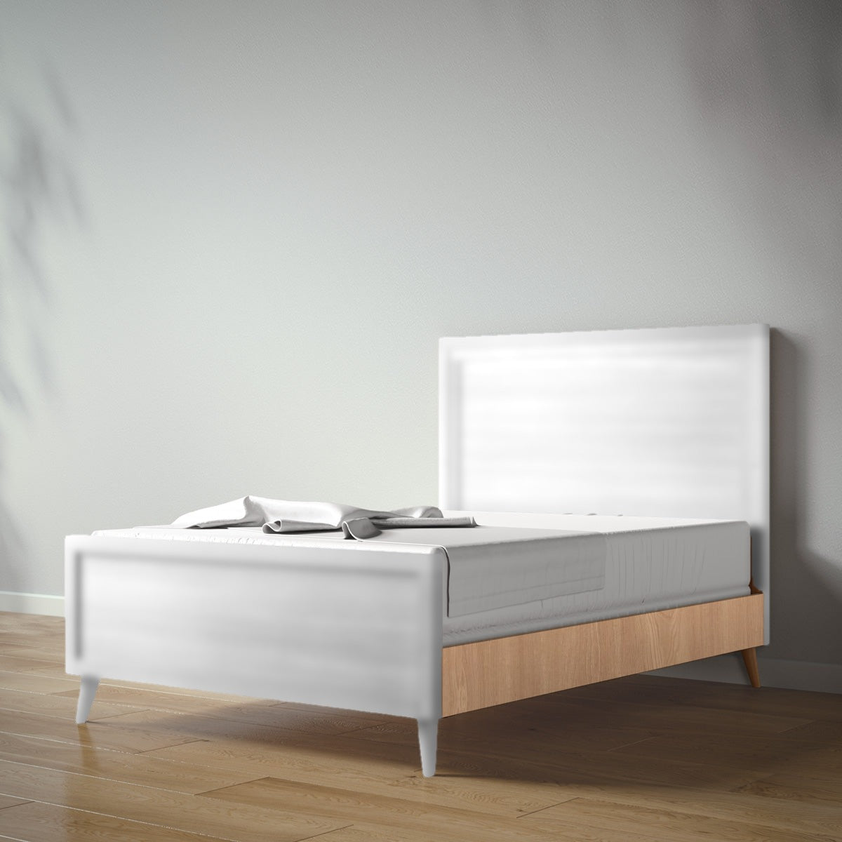 New York Full Bed in Solid White / Bruno Antico finish