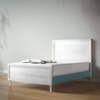 New York Full Bed in Solid White / Rosemary finish