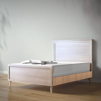 New York Full Bed in Washed White / Bruno Antico finish