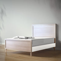 New York Full Bed in Washed White / Bianco Satinato finish