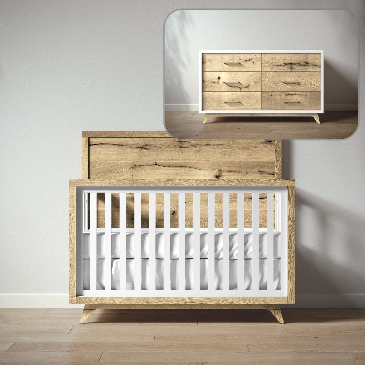 white crib and dresser set Sorelle Furniture Farmhouse 3-Piece Nursery with 4-in-1 Convertible Crib, 4-Drawer Dresser, Changing Table with Shelves, Baby Furniture Made of Wood, Non-Toxic Finish-Chocolate and : Baby Coordinates with other items in the Simmons Kids Avery Collection Tulip Juvenile Urban Crib &
