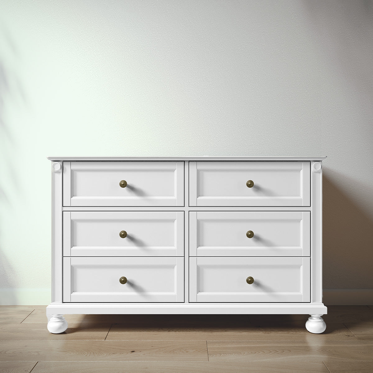 Dakota Double Dresser, Albero Puro / Bronze Swirl Knob Solid Wood Greenguard Gold Certified