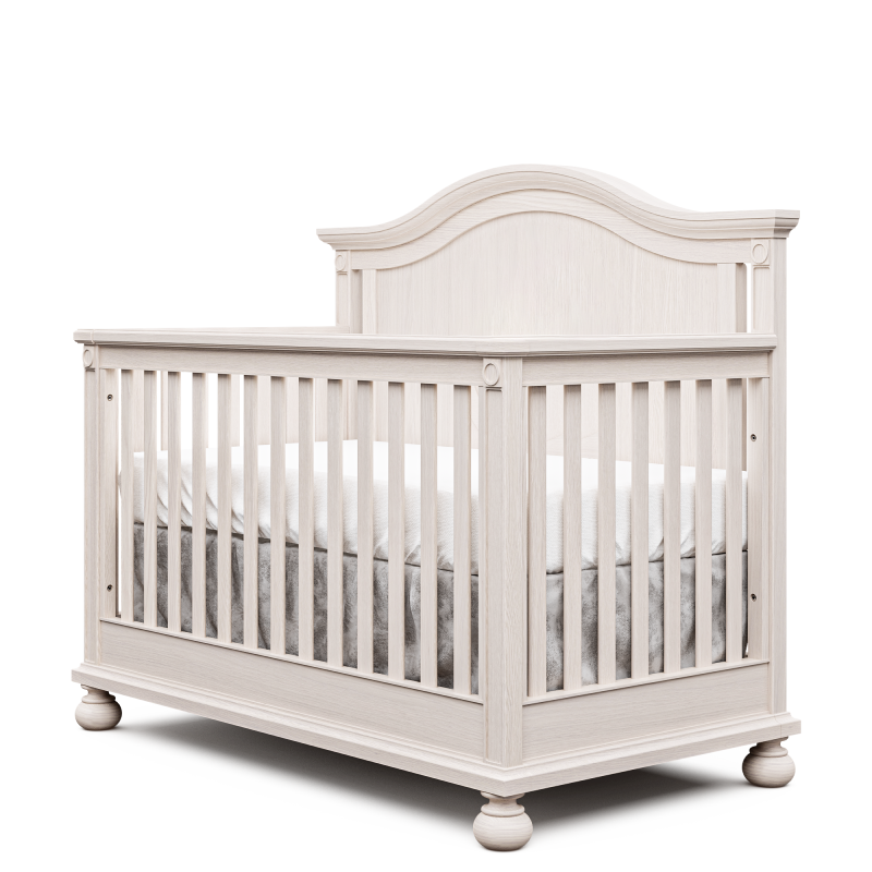Dakota Convertible Crib Solid Back by Romina Furniture Baby Safe