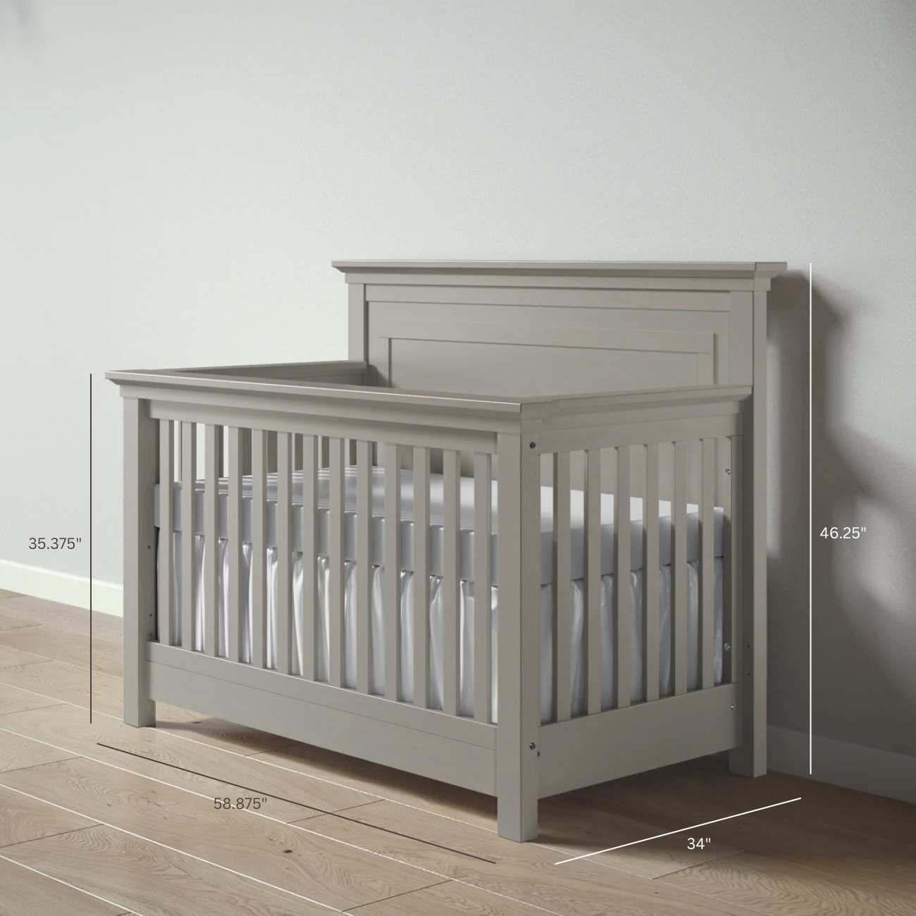 Karisma Convertible Crib / Solid Back