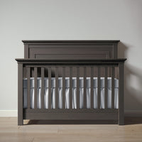 Karisma Convertible Crib / Solid Back in Aqua Gray finish