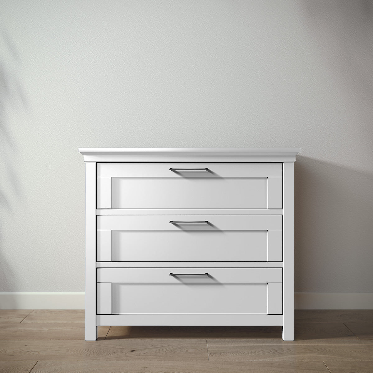 Karisma Single Dresser by Romina Furniture | Made in Europe | Wood Solid White / Bar Handle