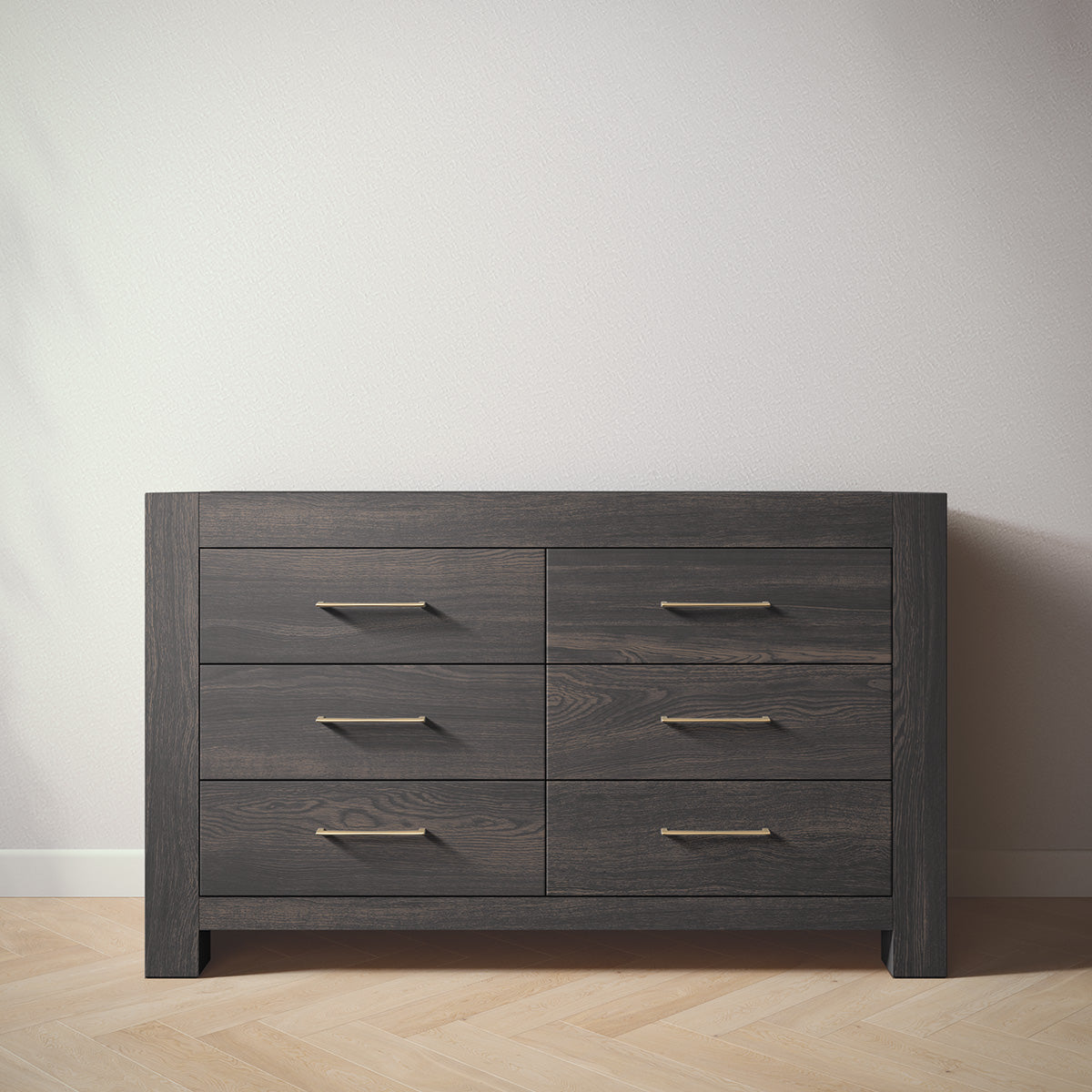 Ventianni Double Dresser by Romina Furniture | Solid Wood | Made in Europe Navy / Aqua Gray / Bar Handle - Matte Black Ventianni Double Dresser by Romina Furniture | Solid Wood | Made in Europe Navy / Aqua Gray / Bar Handle - Matte Black