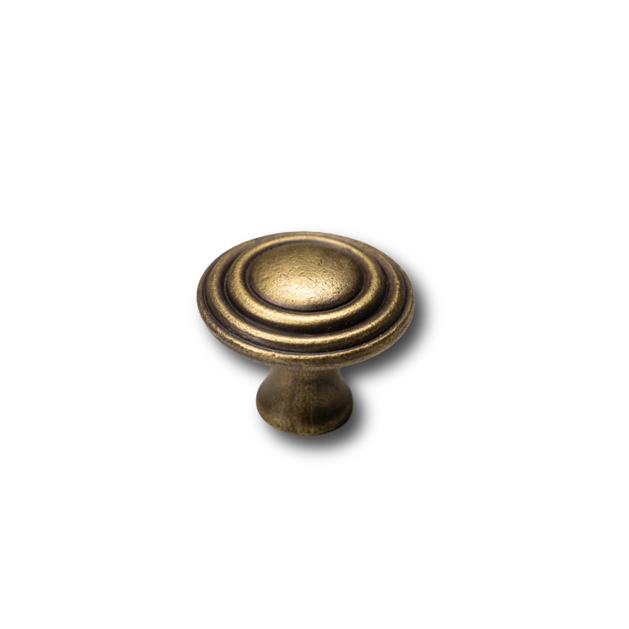 Bronze cabinet knob on a white background