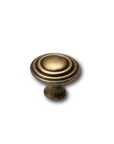 Bronze cabinet knob on a white background