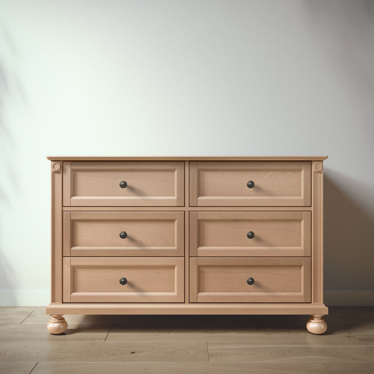 Dakota Double Dresser, Albero Puro / Bronze Swirl Knob Dakota Double Dresser, Albero Puro / Bronze Swirl Knob