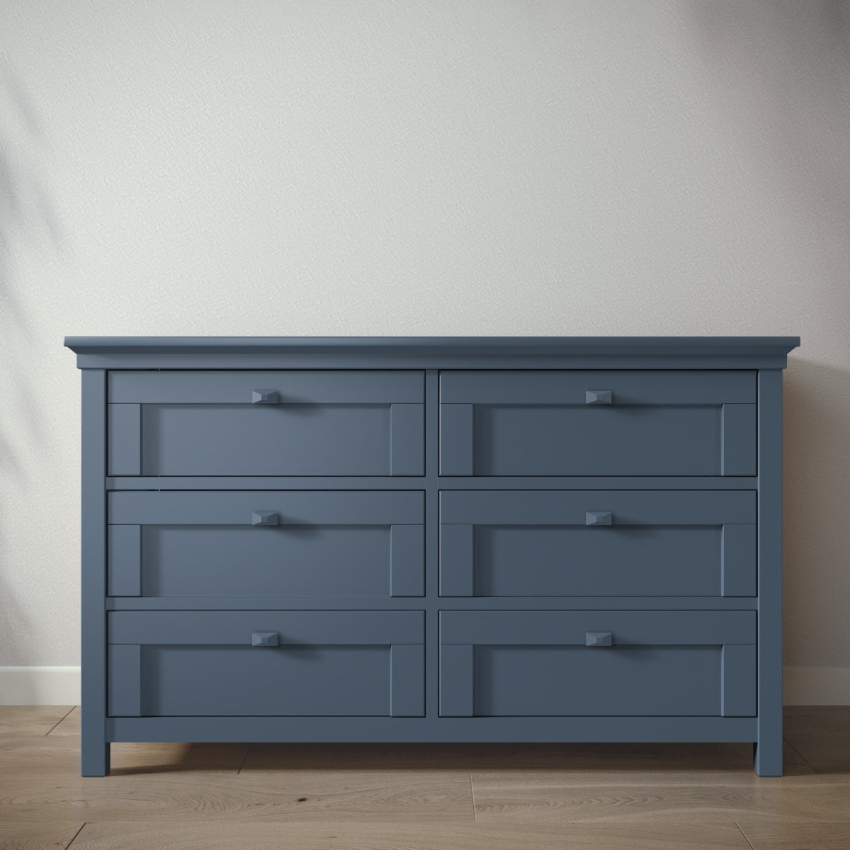 Karisma Double Dresser by Romina Furniture | 100% Solid Wood | Nursery Peppercorn / Bar Handle - Gold Karisma Double Dresser by Romina Furniture | 100% Solid Wood | Nursery Peppercorn / Bar Handle - Gold