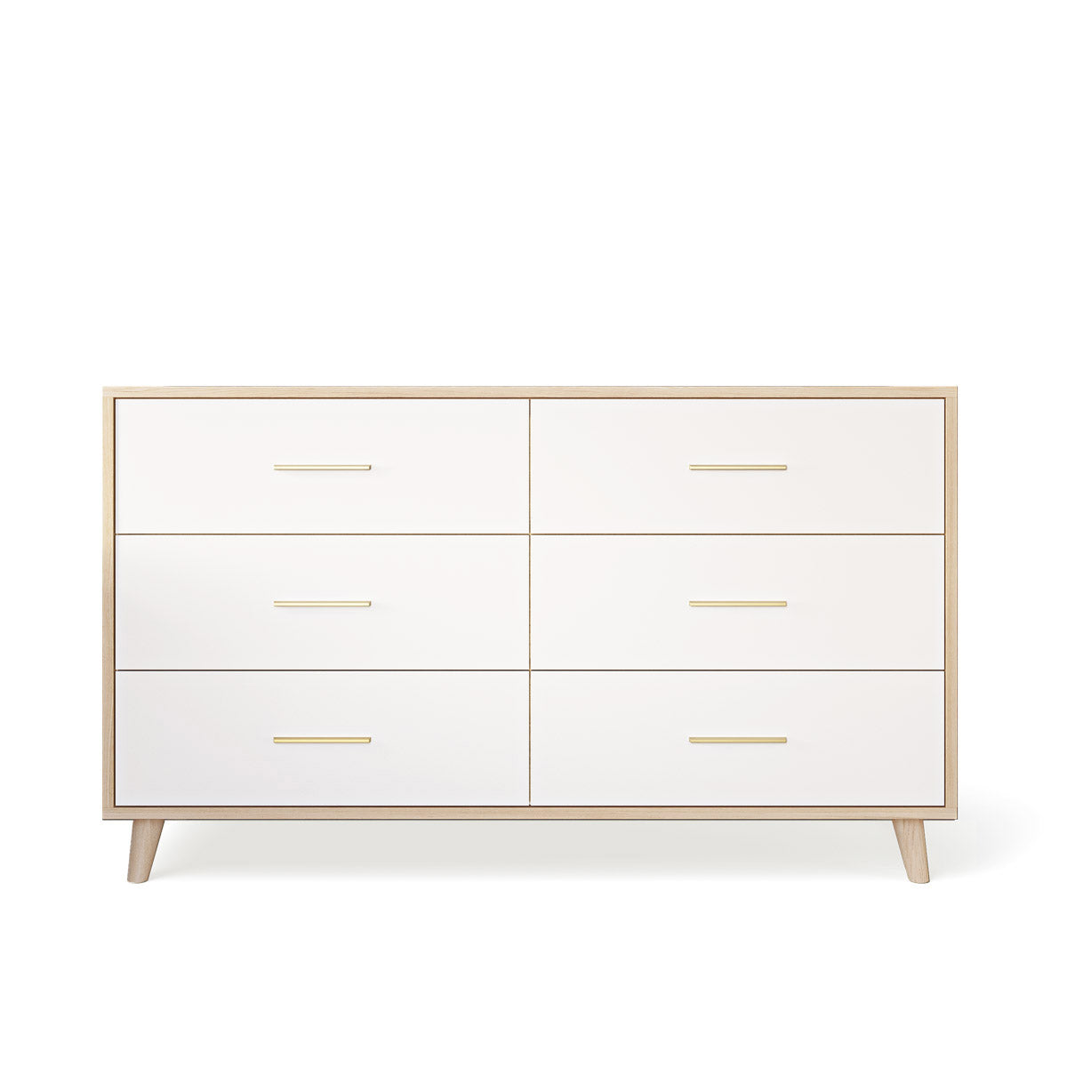 New York Double Dresser in Natural with White