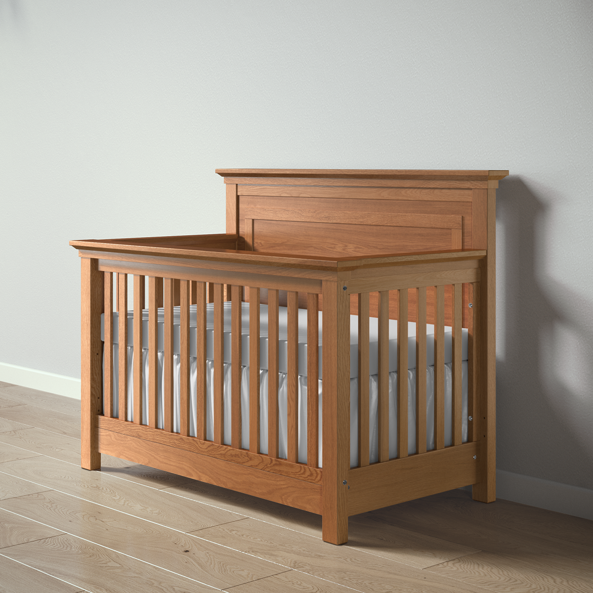 Karisma Convertible Crib Solid Back by Romina Furniture Baby Nursery Bruno Antico
