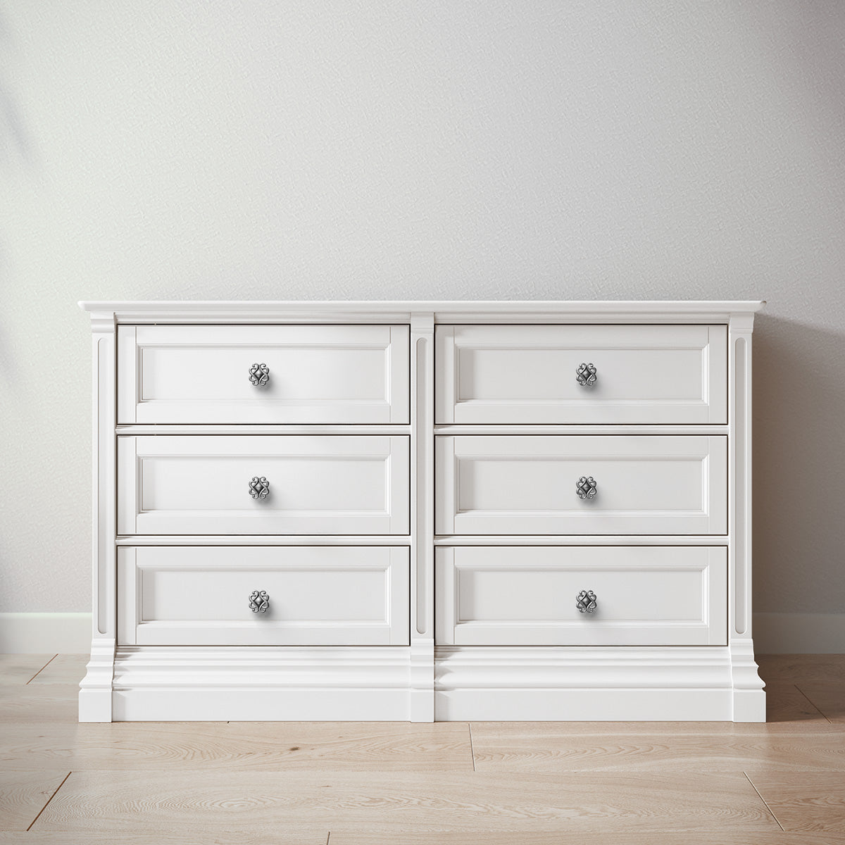 Imperio Double Dresser by Romina Furniture | 100% Solid Wood | GREENGUARD Solid White / Celtic Knot Imperio Double Dresser by Romina Furniture | 100% Solid Wood | GREENGUARD Solid White / Celtic Knot