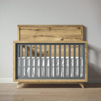 Uptown Convertible Crib in Washed White finish