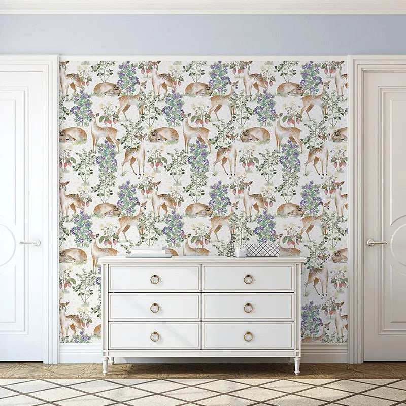 Anca's Fawn In White Wallpaper