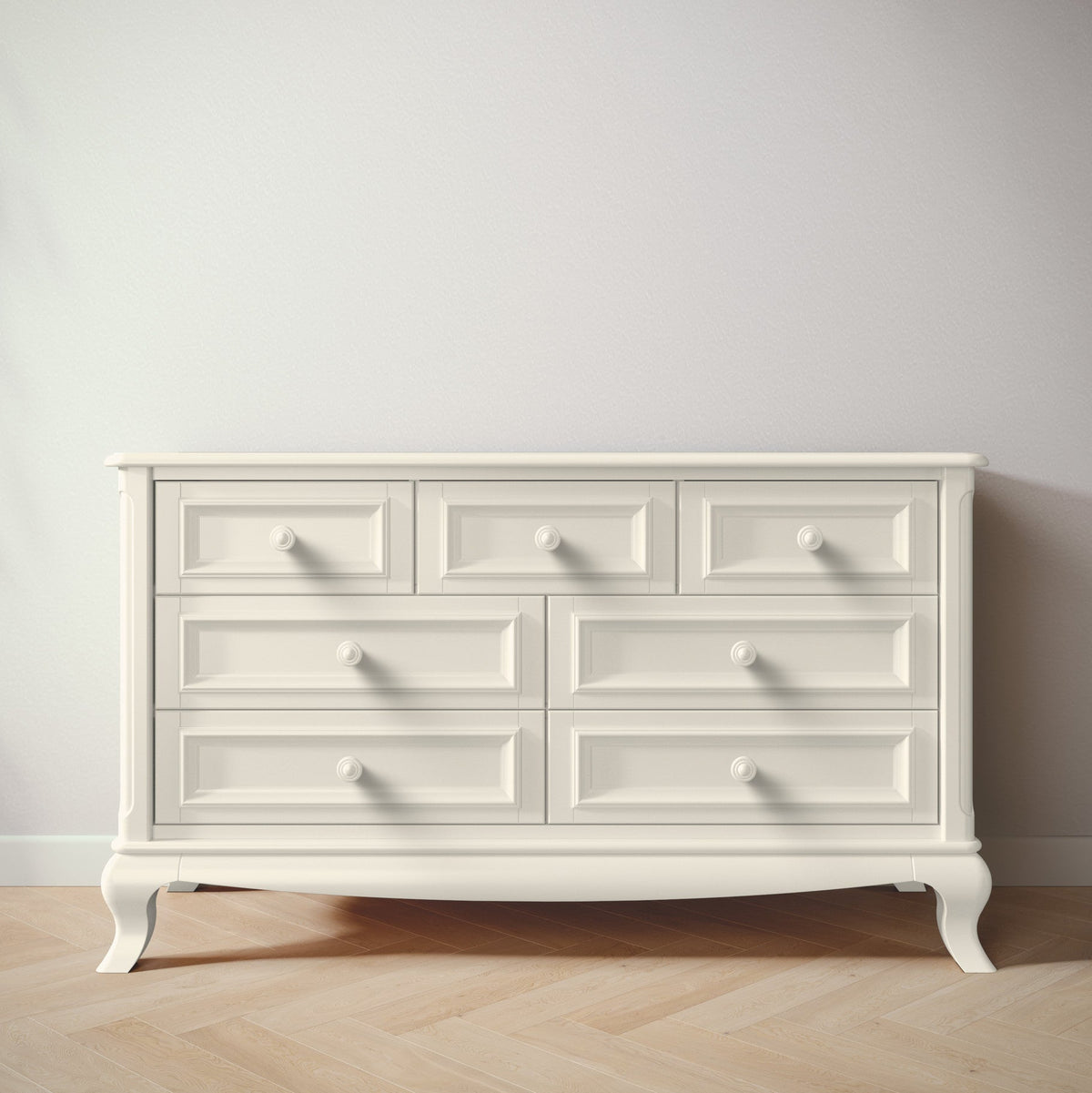 Antonio Double Dresser in Bianco Satinato finish