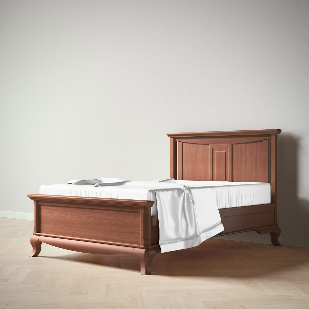 Antonio Full Bed / Solid Back in Nocello finish