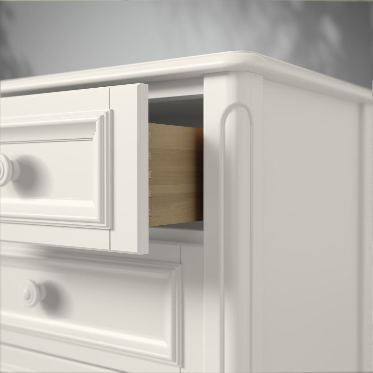 Antonio Nightstand in Bianco Satinato finish
