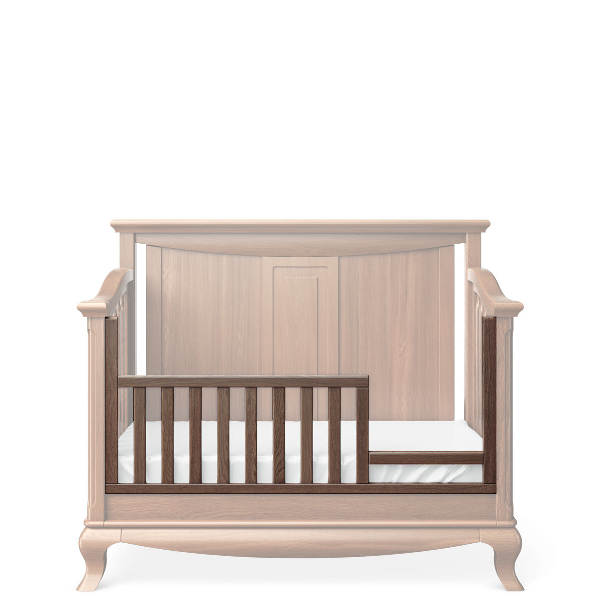 Antonio Toddler Rail for Convertible Crib #6501 and #6502 in Nocello finish, view 2