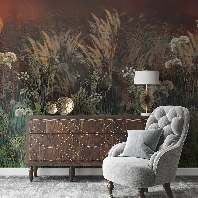 Bright Greenery Nightfall Wallpaper