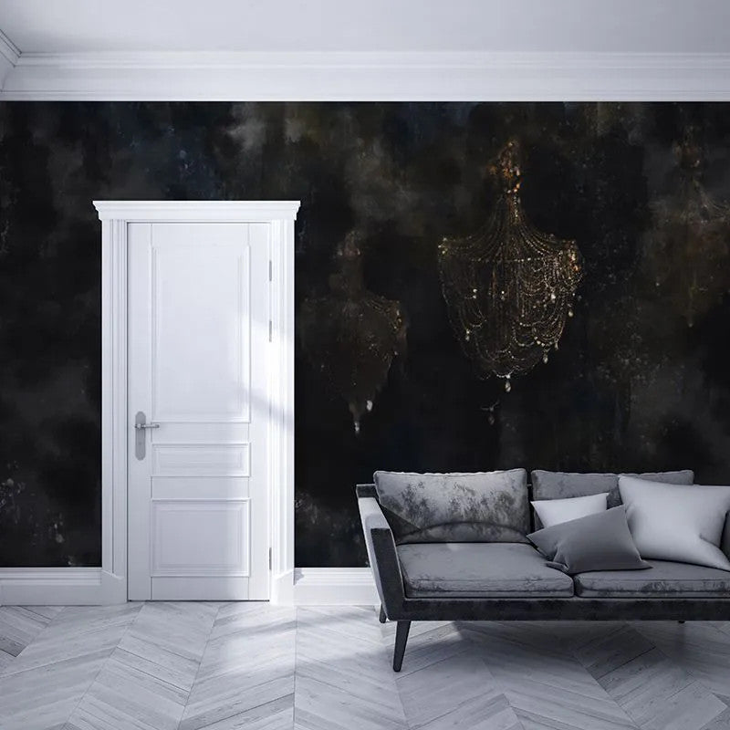 Chandelier Gold Wallpaper