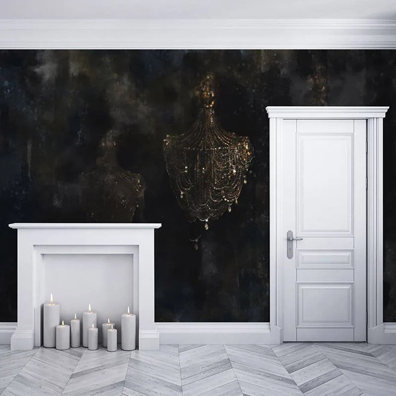 Chandelier Gold Wallpaper