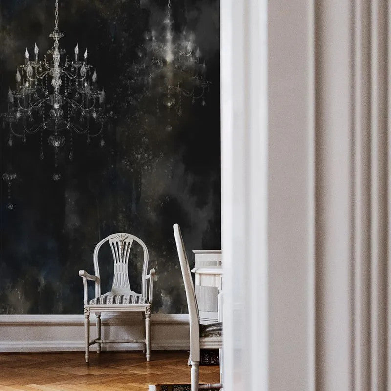 Chandelier Silver Wallpaper