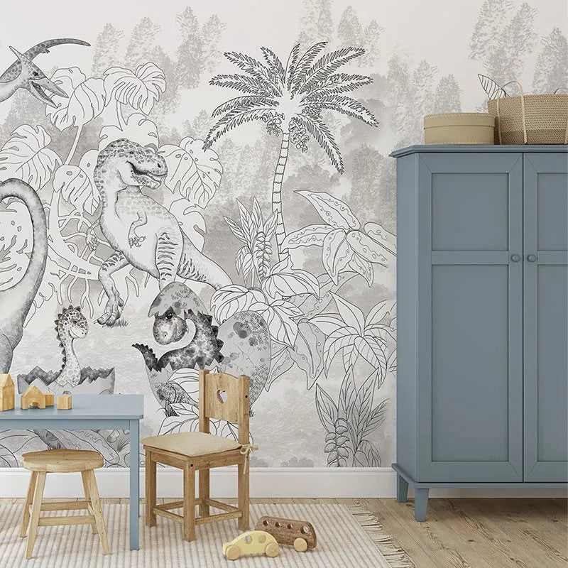 David's Dino In Grey Wallpaper