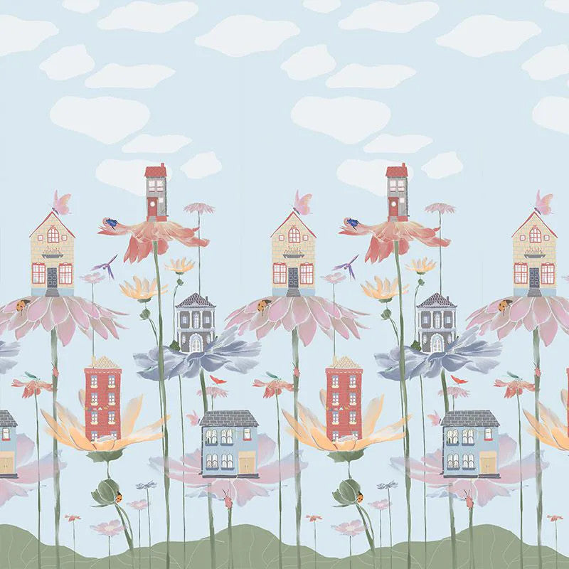 Flower houses Wallpaper