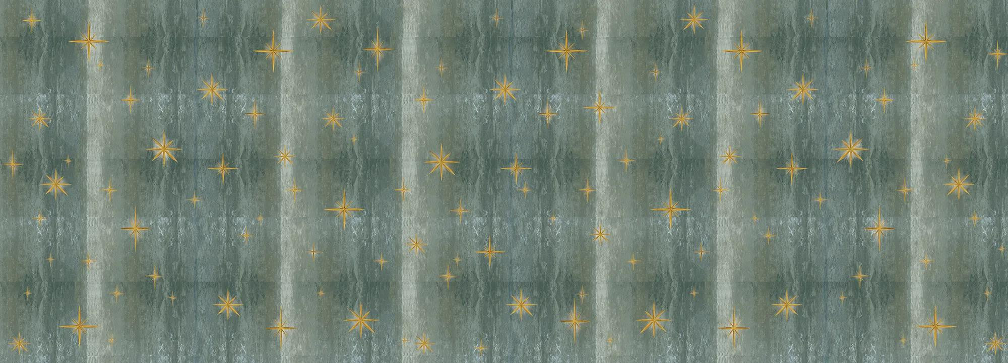 Stars Olive (textured) Wallpaper