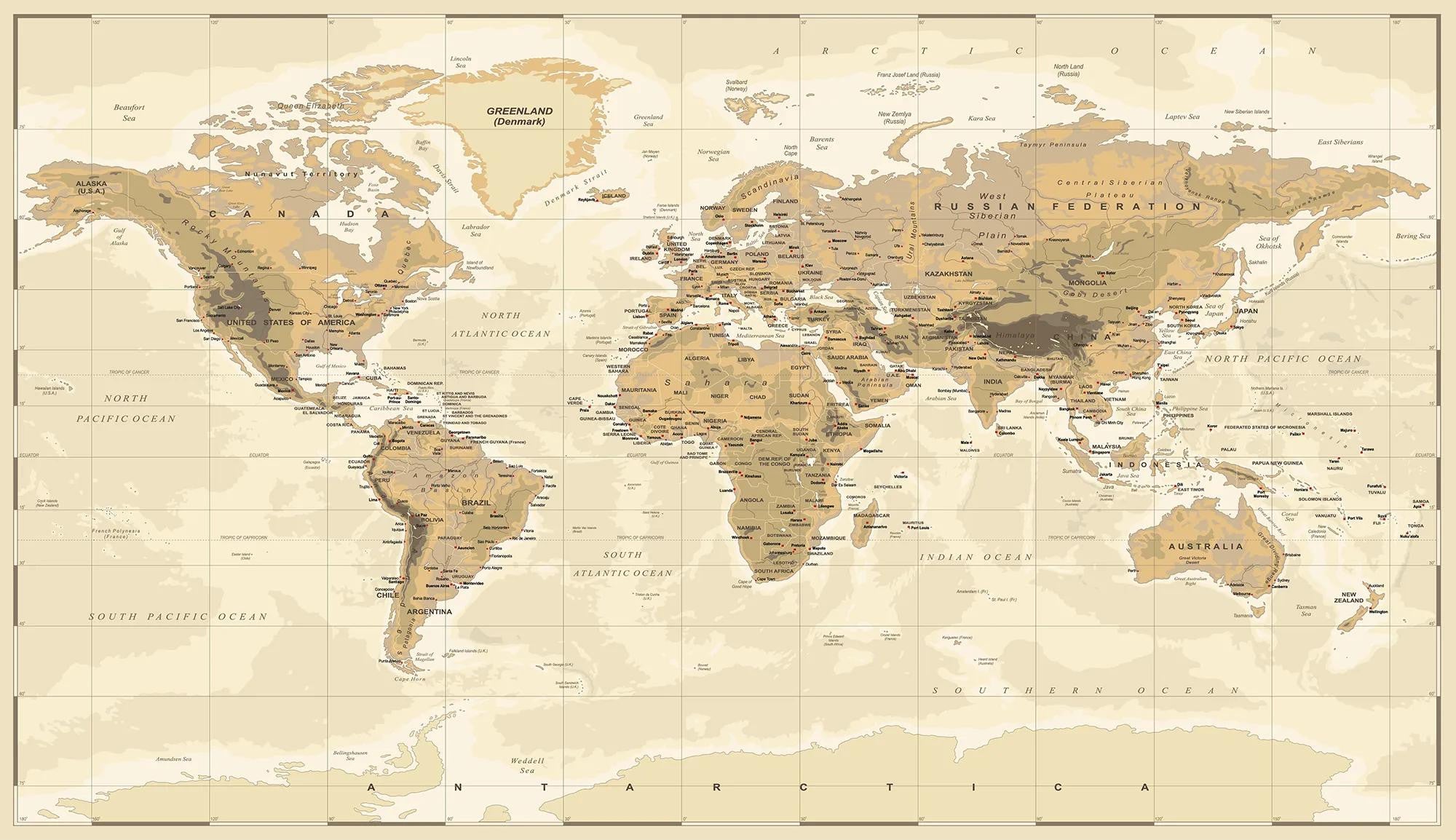 Classic Vintage Map Wallpaper