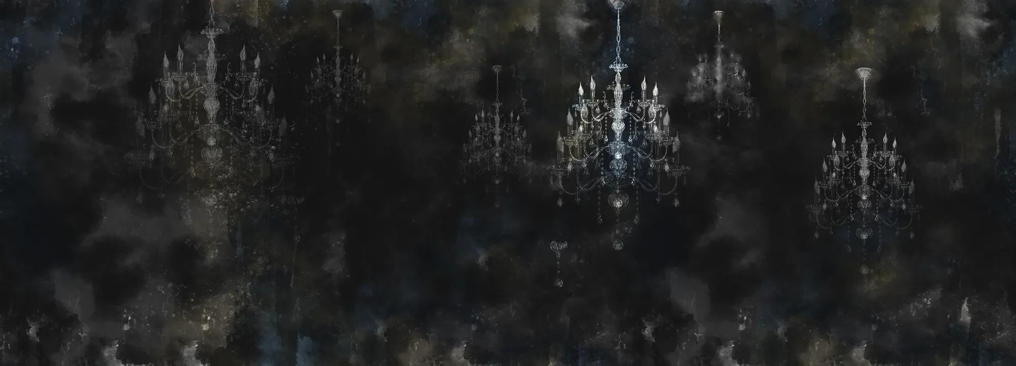 Chandelier Silver Wallpaper
