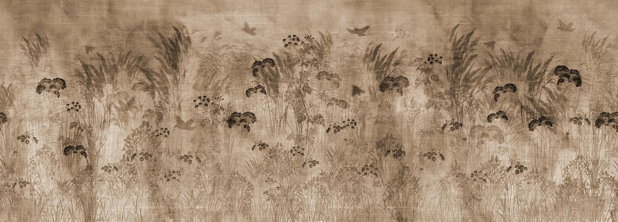 Bright Greenery Sepia Wallpaper