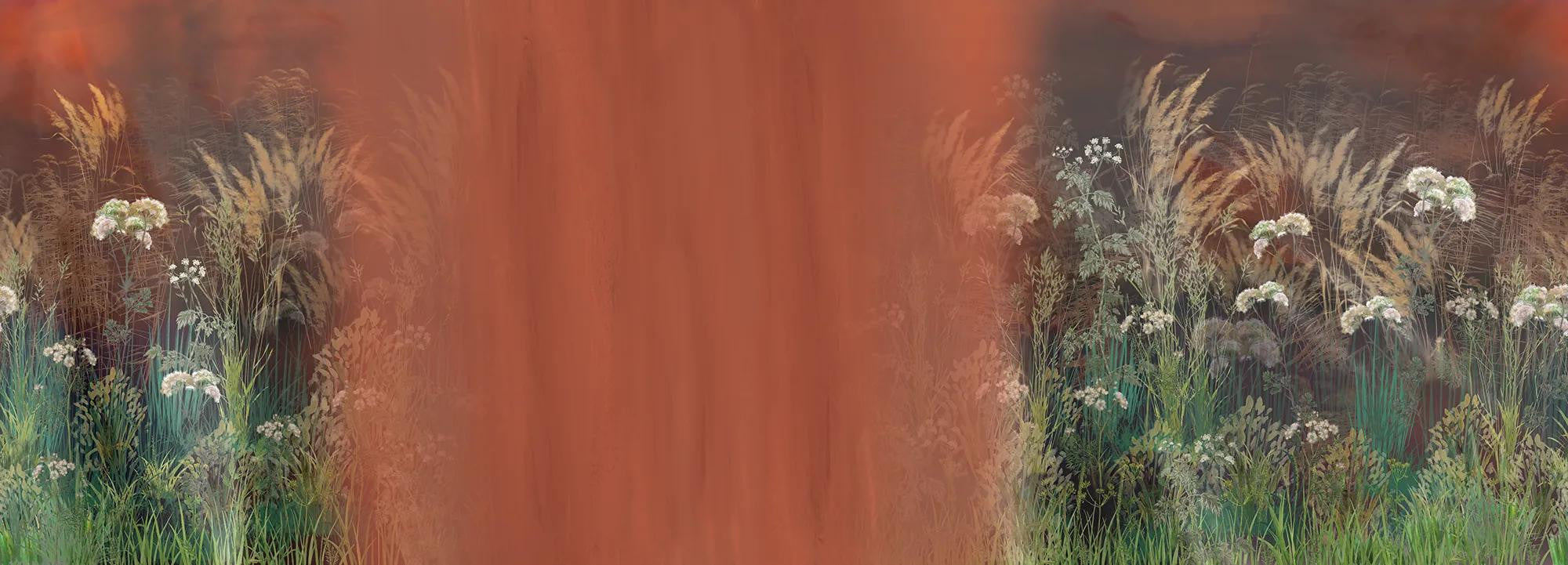 Bright Greenery Fade Wallpaper