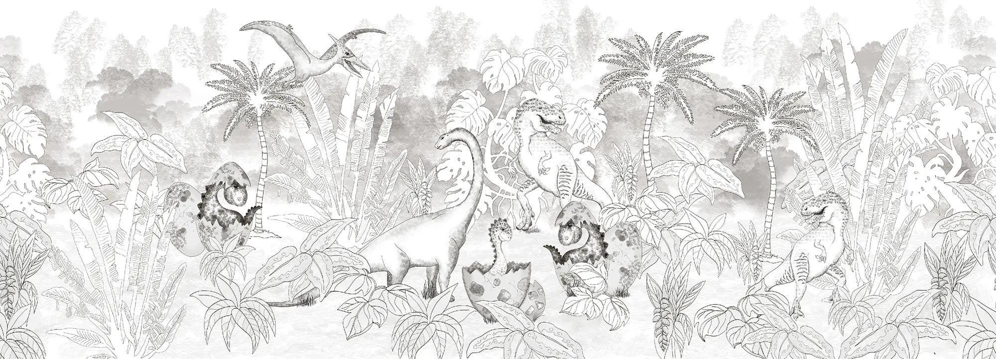 David's Dino In Grey Wallpaper