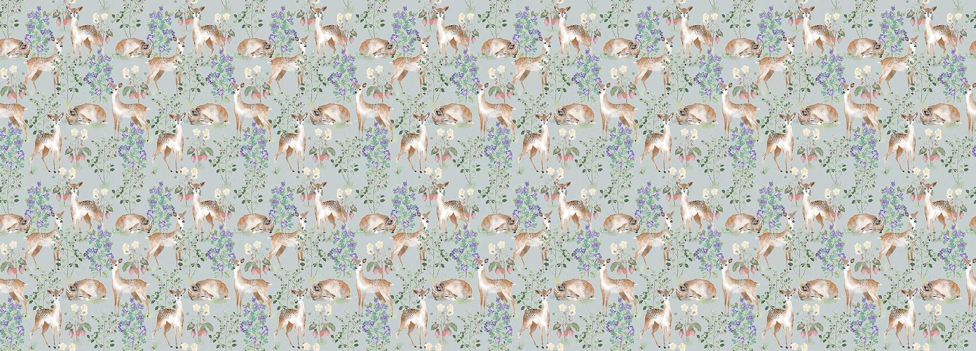 Anca's Fawn In Green Wallpaper