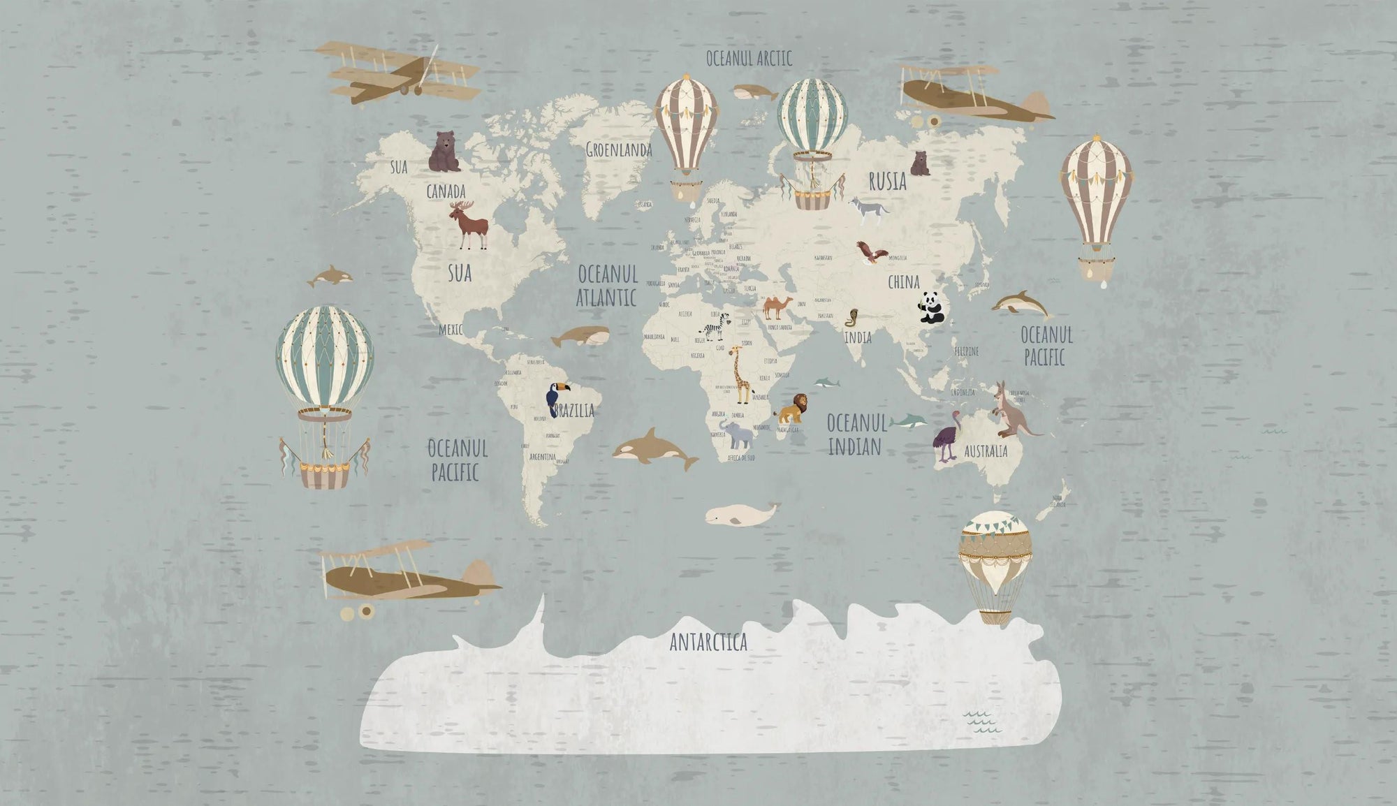 Vintage travel map Wallpaper