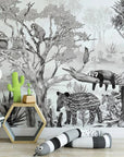 Sleepy Meadow Gray Wallpaper