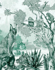 Sleepy Meadow in Green Wallpaper