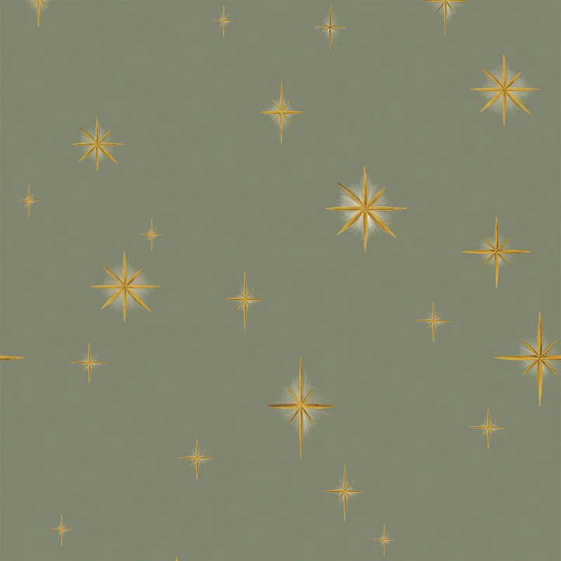 Stars Olive Classic Wallpaper