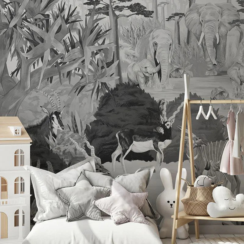 Wonderful Wilds Gray Wallpaper